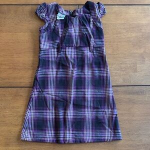 Adorable Plaid Kids Dress in Purple